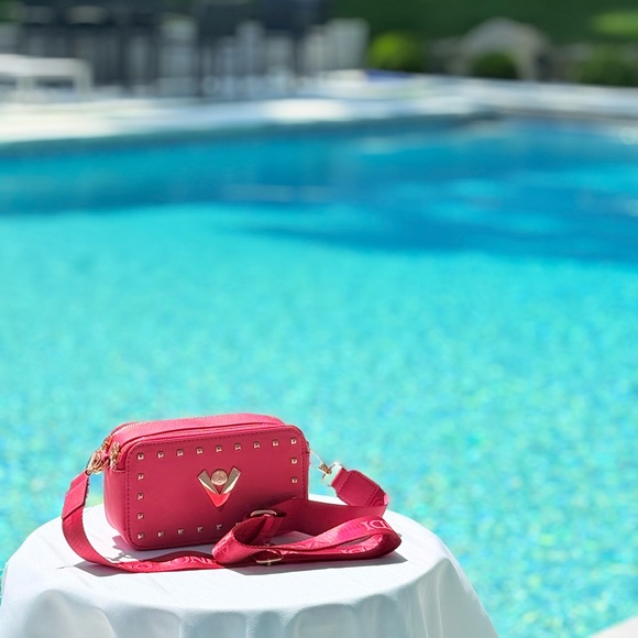 Valentino Orlandi Pink Studded Camera Bag NWT - Picture 3 of 7